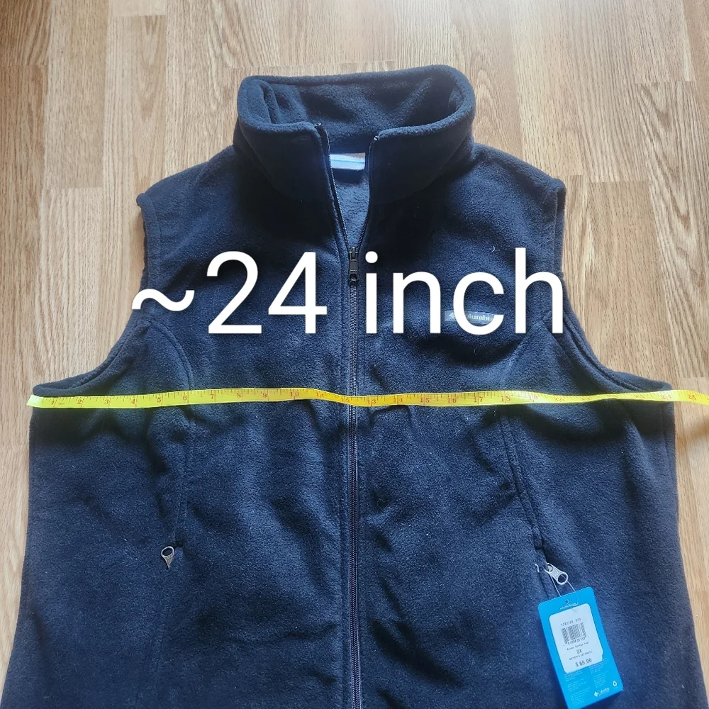 NWT Columbia Black Fleece Vest - Picture 7 of 7